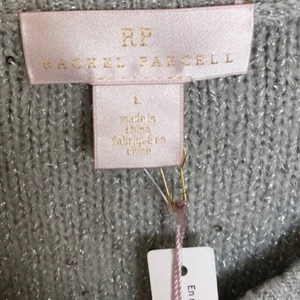 RACHEL PARCELL ▪️ Sparkly Knit Cropped Sweater * Large * NWT (A-1762) - Picture 5 of 6